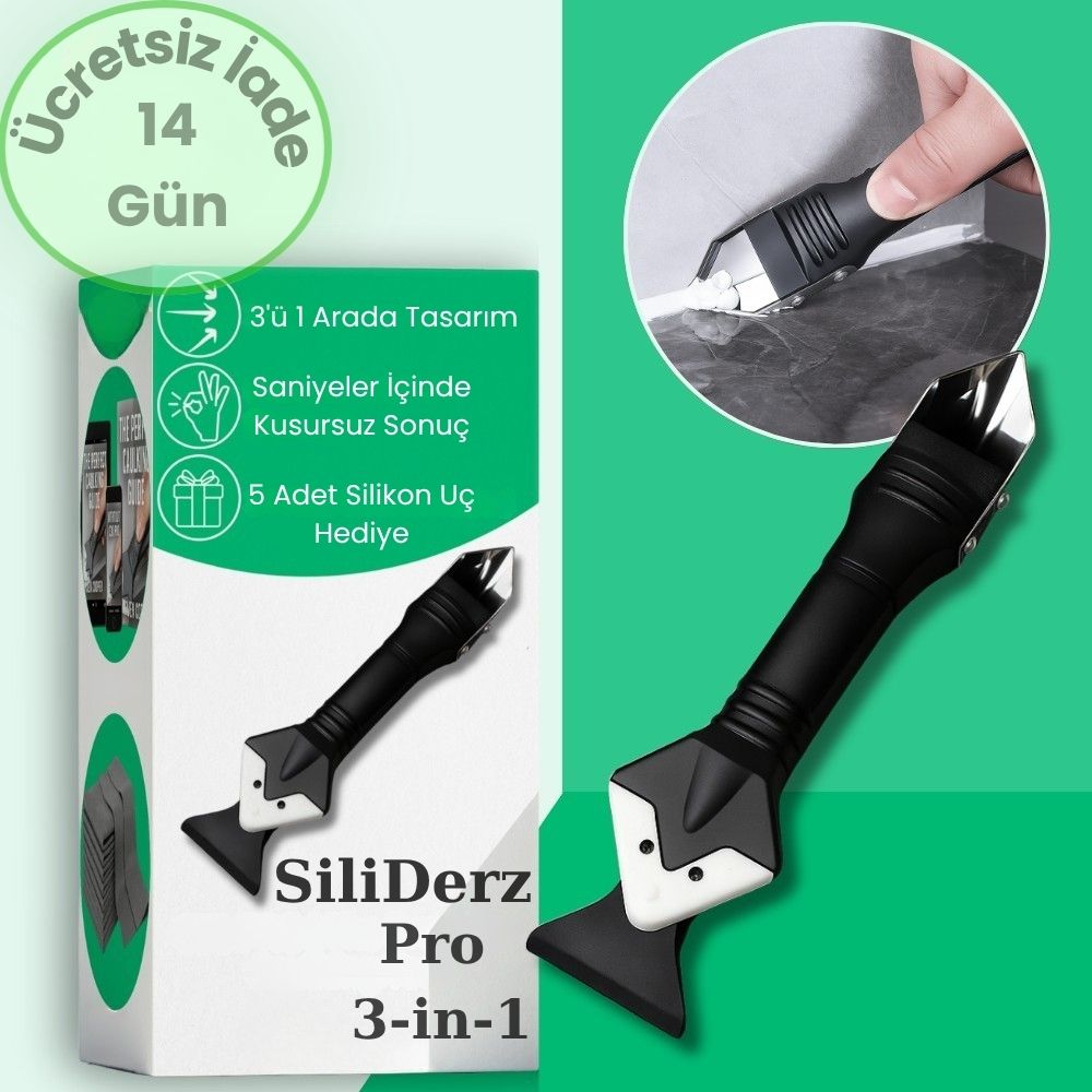 SiliDerz -  Pro 3-in-1 Derz Silikon Temizleme ve Uygulama Aleti