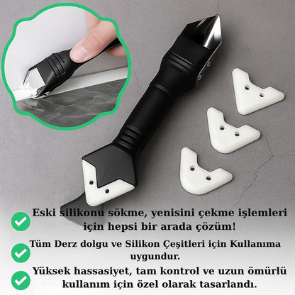 SiliDerz -  Pro 3-in-1 Derz Silikon Temizleme ve Uygulama Aleti