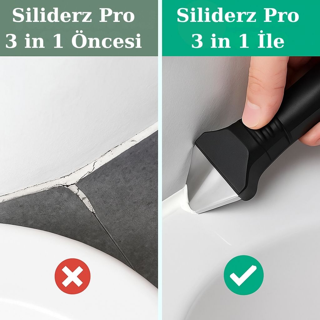 SiliDerz -  Pro 3-in-1 Derz Silikon Temizleme ve Uygulama Aleti